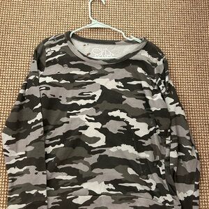Chaser Gray Camouflage Long Sleeve Sweater